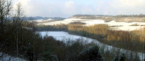 Ravin du Mourson à Paissy sous la neige