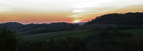 coucher de soleil d'octobre