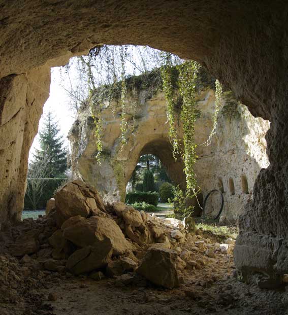 éboulement sous l'effet du gel 