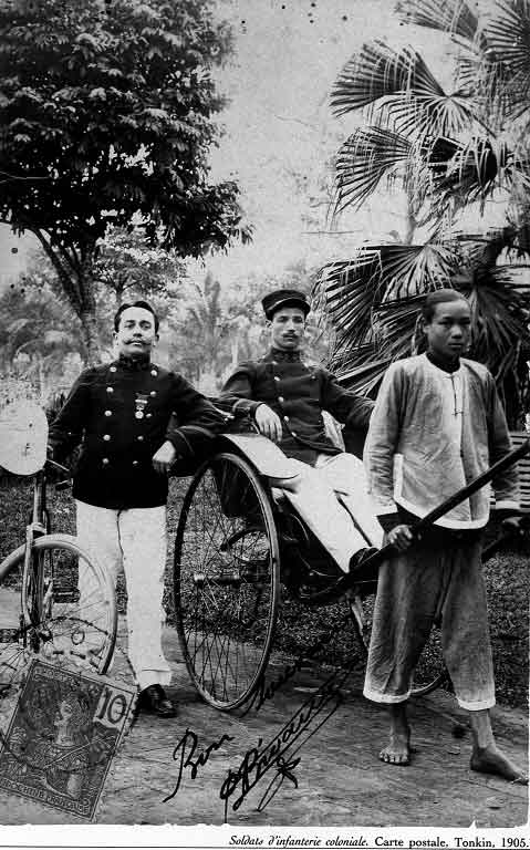 carte postale de la présence française au Tonkin