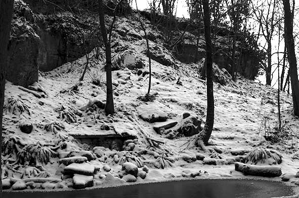 pente enneigée paisible