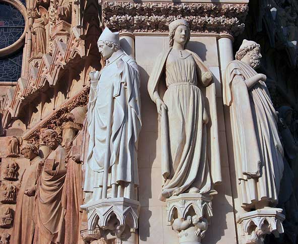 saint Rigobert, la Reine de Saba et peut-être Isaïe à Reims