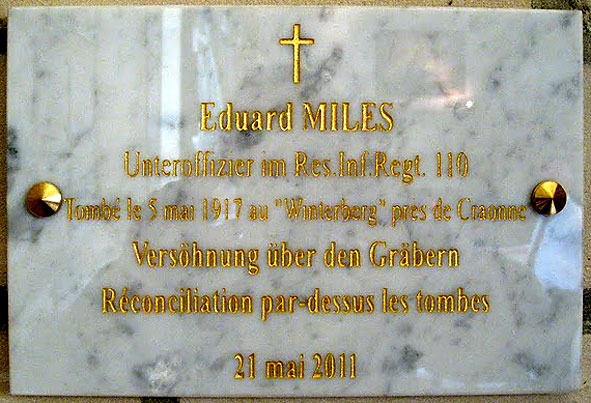 plaque au sergent Eduard Miles