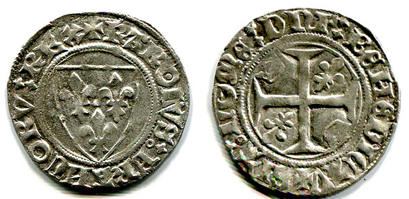 denier d'argent de Charles VI