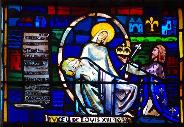 ...Et déclarons que prenant la très sainte et glorieuse Vierge pour protectrice spéciale de notre royaume nous lui consacrons notre Etat.