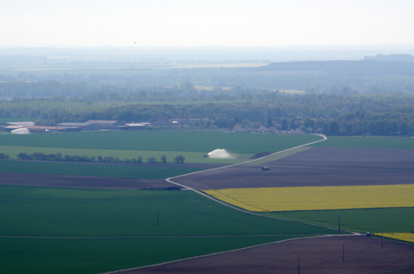 La Ville-aux-Bois depuis la tour d'observation de Craonne